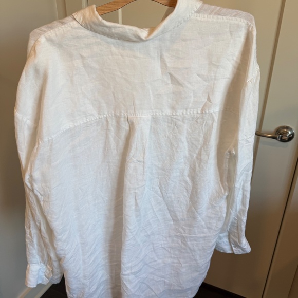 Everlane THE BOYFRIEND SHIRT IN LINEN white - Large - Picture 4 of 4